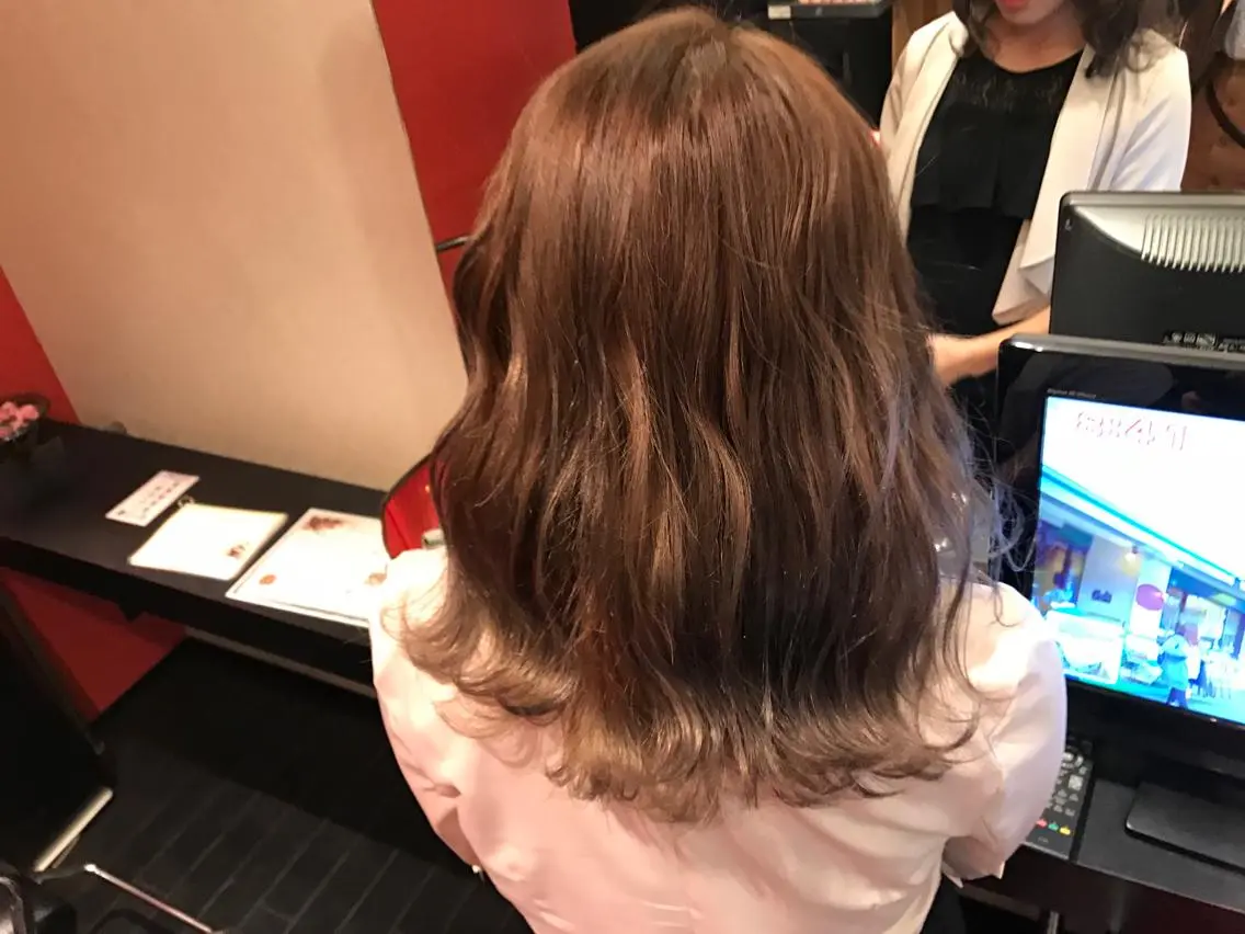 ミディアム カラー YUI𓍯エクステ /ニュアンスカラーのヘアスタイル