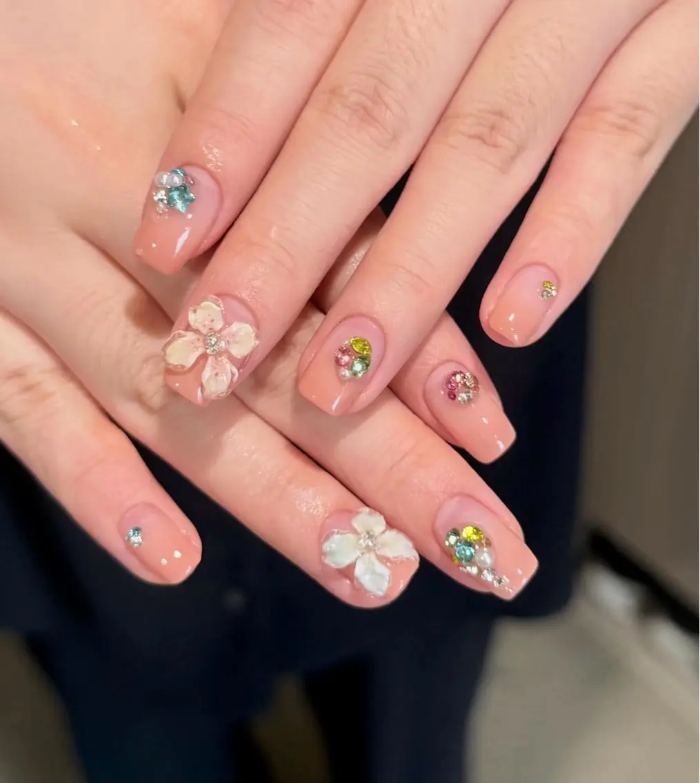 ネイル 長さ出し フットネイル ジェルネイル 韓国ネイル マグネットネイル ハンドネイル Miss Nailのネイルデザイン