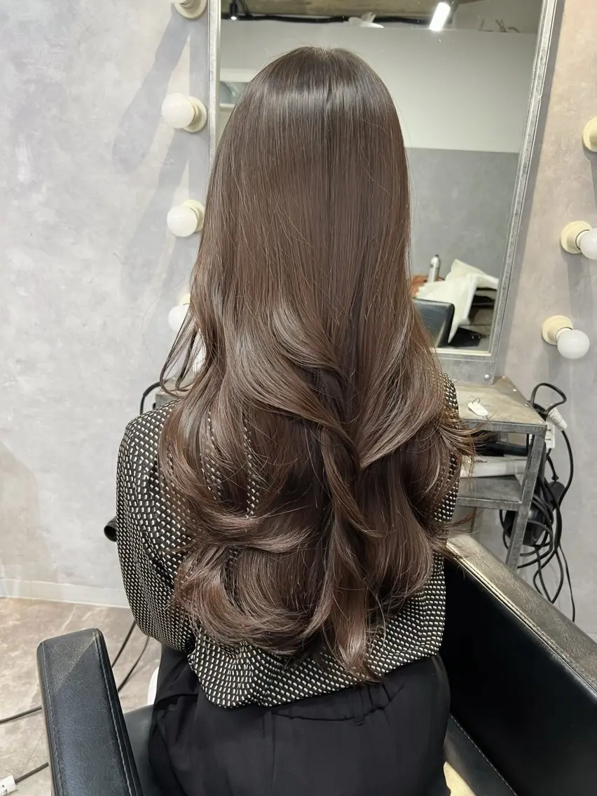 ロング 顔周りカット レイヤーカット カット ヘアセット 透明感/レイヤー 🇰🇷tomonaのヘアスタイル