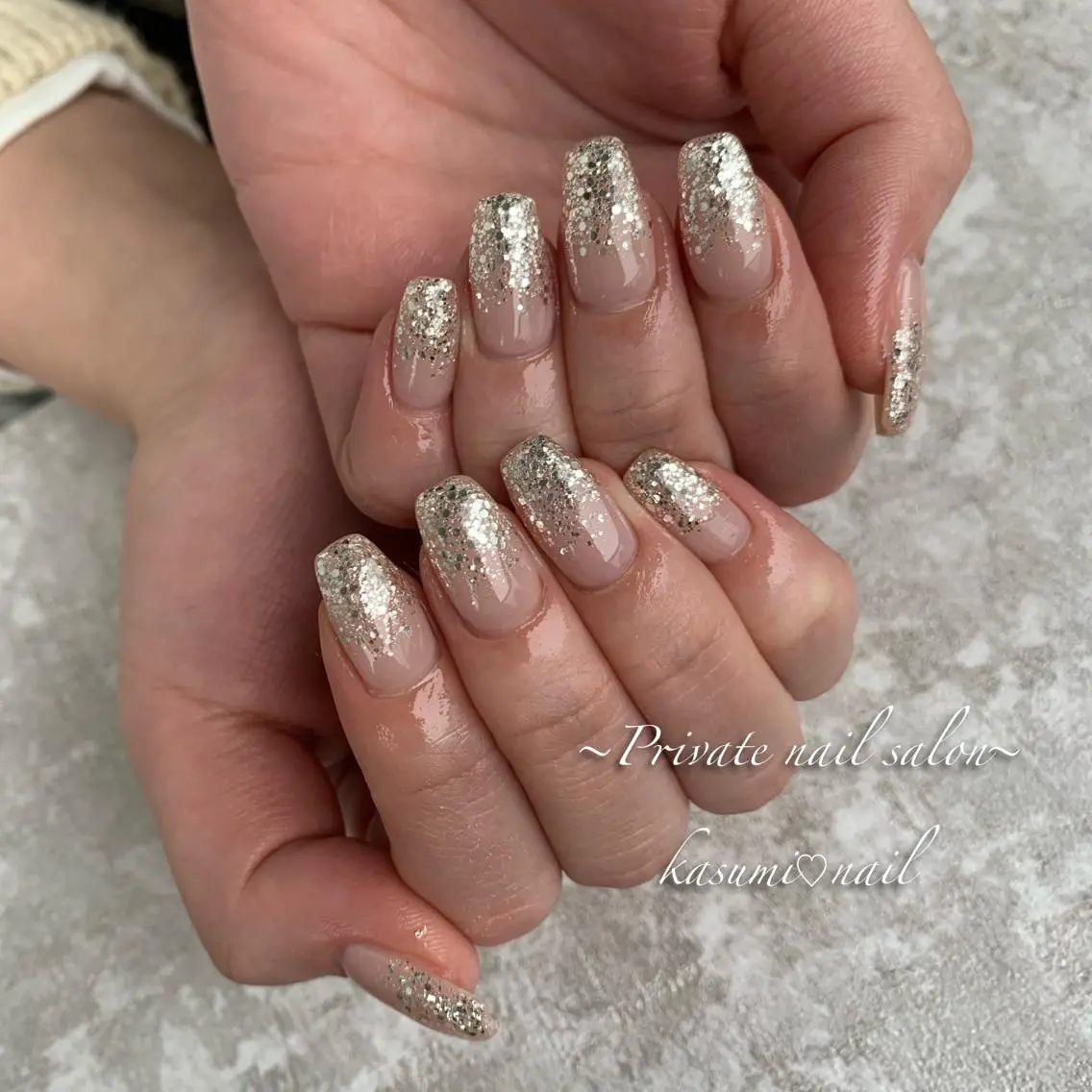 ネイル アートネイル ラメ(グリッター) マグネットネイル ミラーネイル ニュアンスネイル KASUMI♡ Nailのネイルデザイン