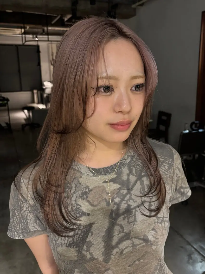 ロング ヘアカラー ヘアアレンジ/ 透明感/あみ🫧🎶のヘアスタイル