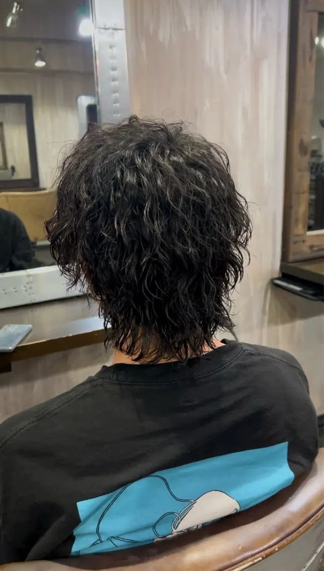 パーマ メンズ 🩵メンズショート✨ パーマスタイル みくのヘアスタイル