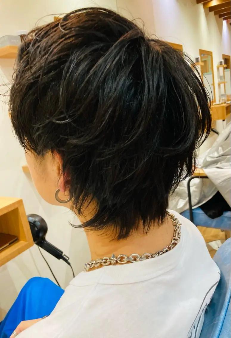 ミディアム メンズ マッシュウルフ マッシュ メンズウルフカット ウルフカット 🌈メンズ特化 大滝　宜史🌈のヘアスタイル