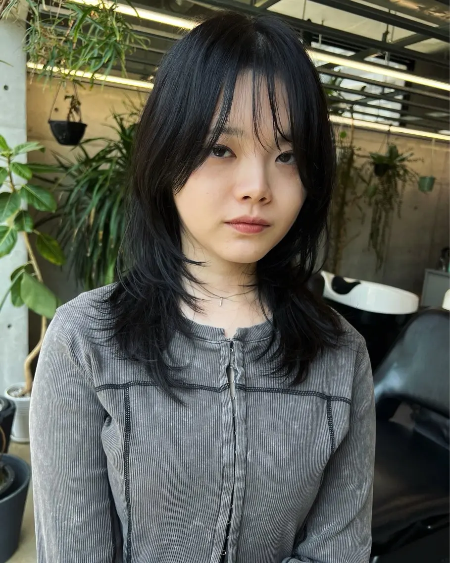ミディアム ハッシュカット レイヤーカット ウルフカット カット ハッシュカット カシマハヤトのヘアスタイル