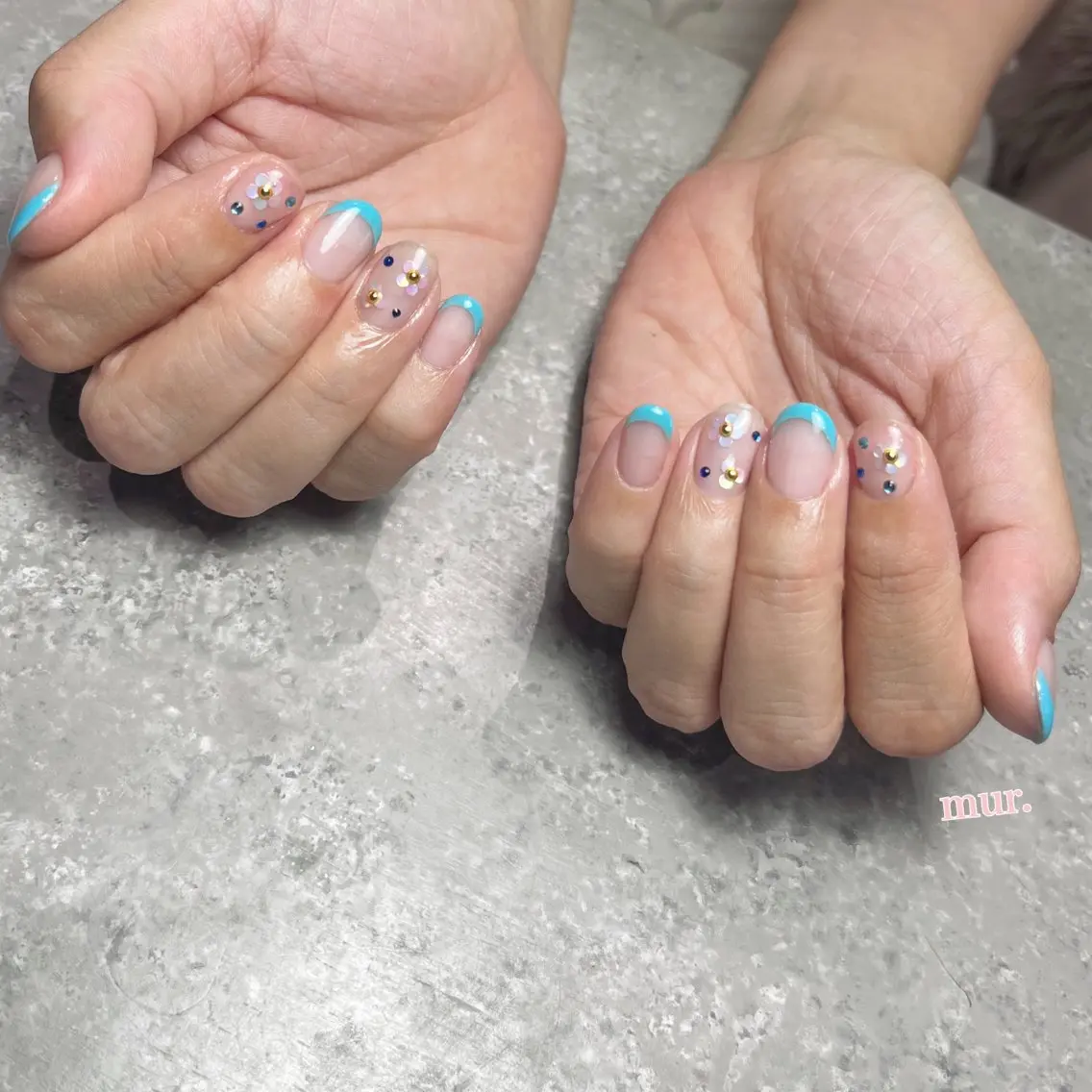ネイル フレンチネイル 夏ネイル フットネイル nailsalon mur.のネイルデザイン