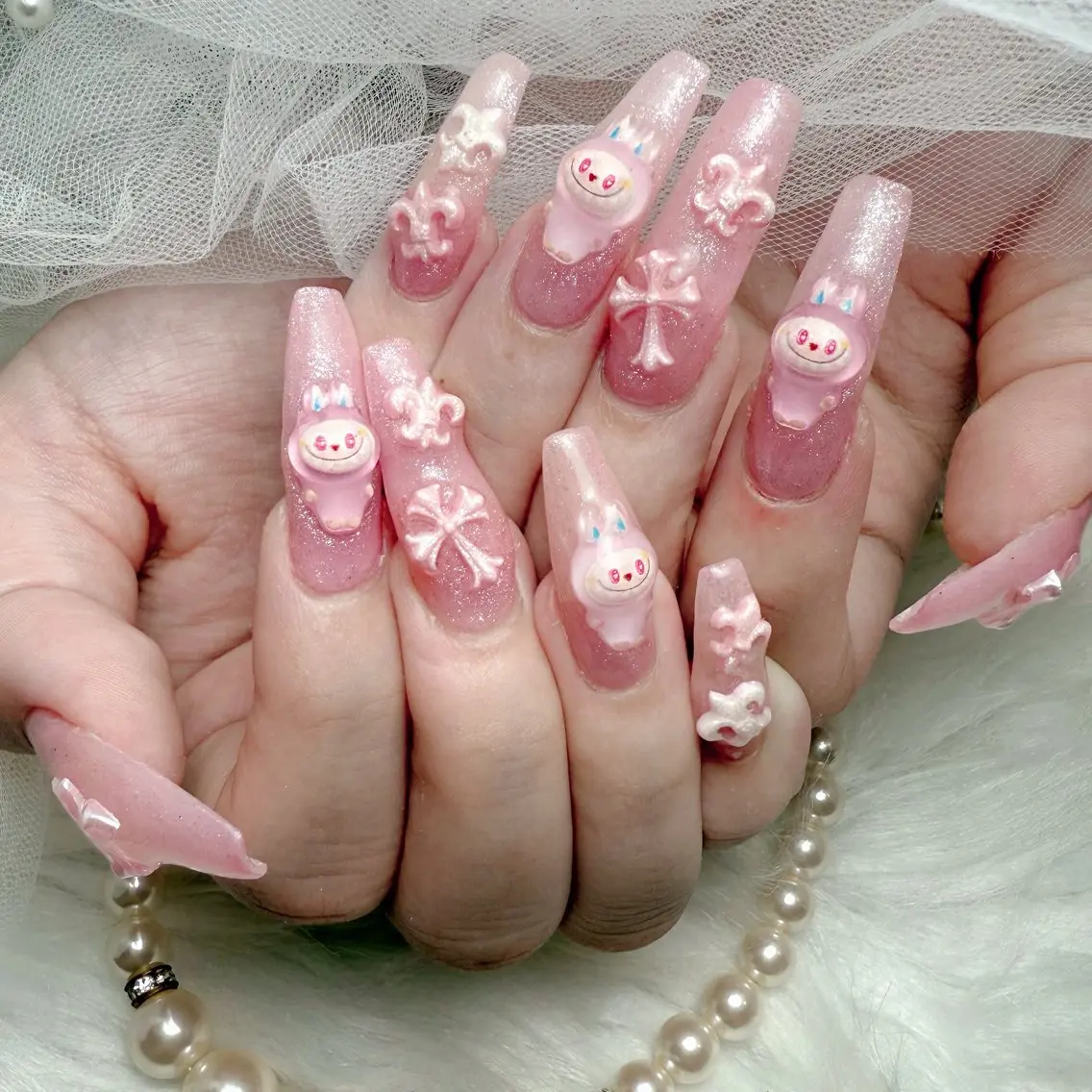 ロング ハンドネイル Conjunim MAMI🎀✨のネイルデザイン