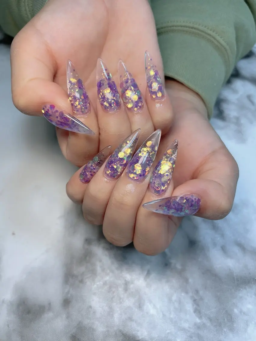 ネイル アートネイル クリアネイル グラデーション ラメ(グリッター) ラメグラデーション Kayo 💅のネイルデザイン
