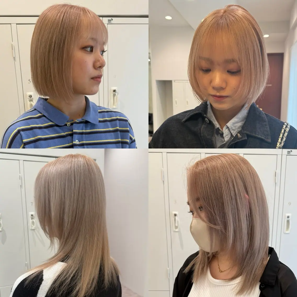 ロング ボブ ハッシュカット 髪質改善 韓国風ヘア レイヤーカット カット ヘアカラー トリートメント 立川✨ブリーチ・ ケアブリーチ✨のヘアスタイル