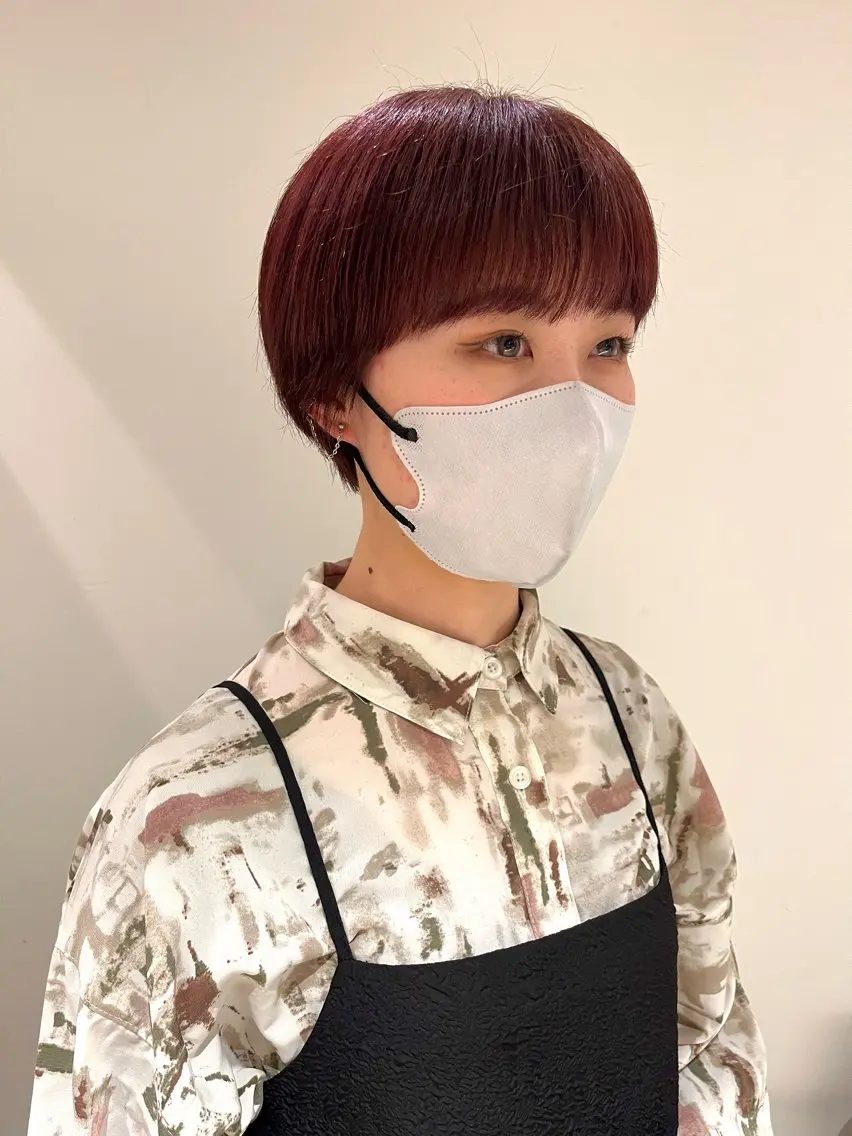 ショート カラー ヘアアレンジ ショートボブ ボブ ショートヘア カット トリートメント ヘッドスパ ヘアセット 一箭 恵梧/ロングヘアのヘアスタイル