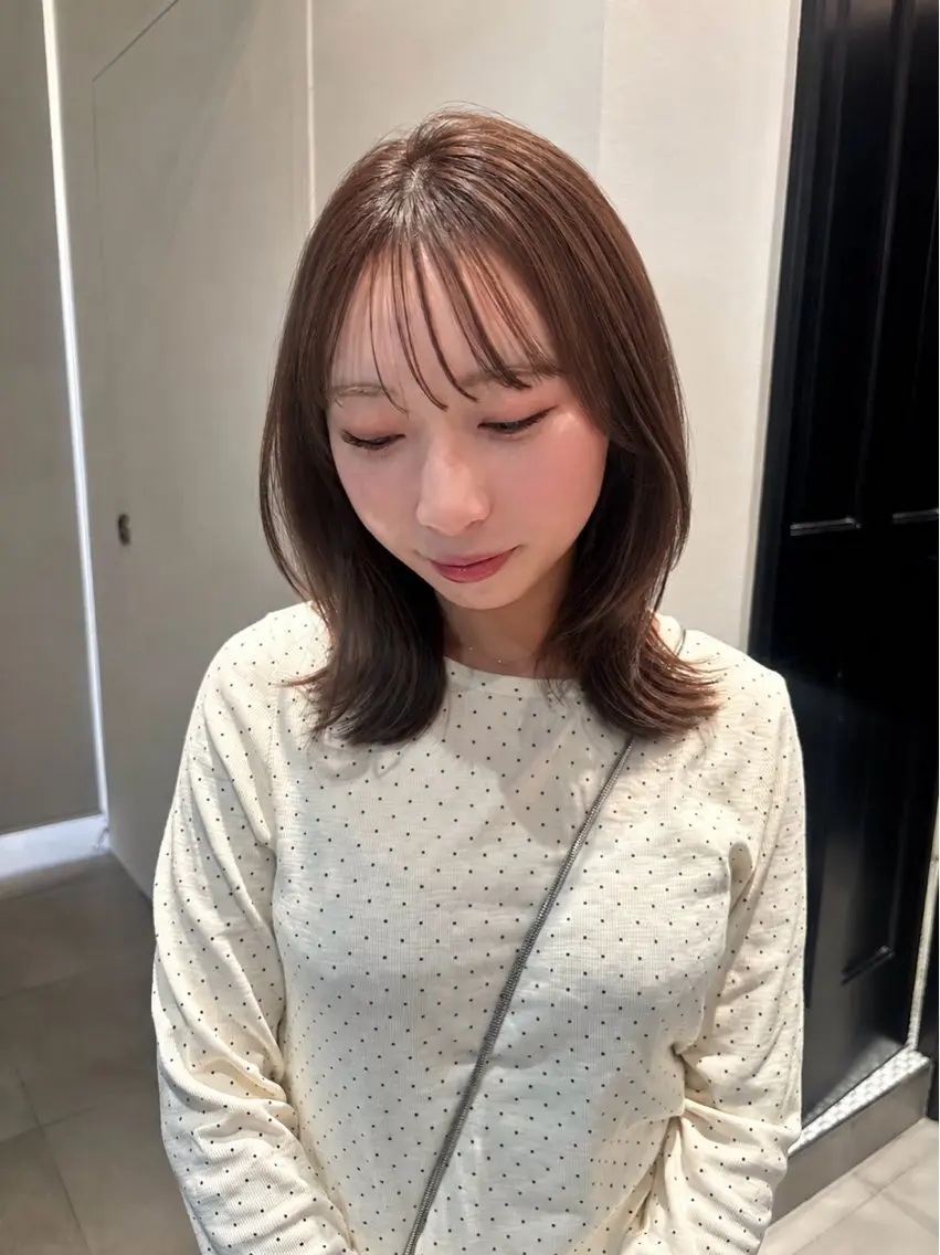 ミディアム カラー ミディアムレイヤー レイヤーカット rizu🤎/ ボブ /ブラウンカラーのヘアスタイル
