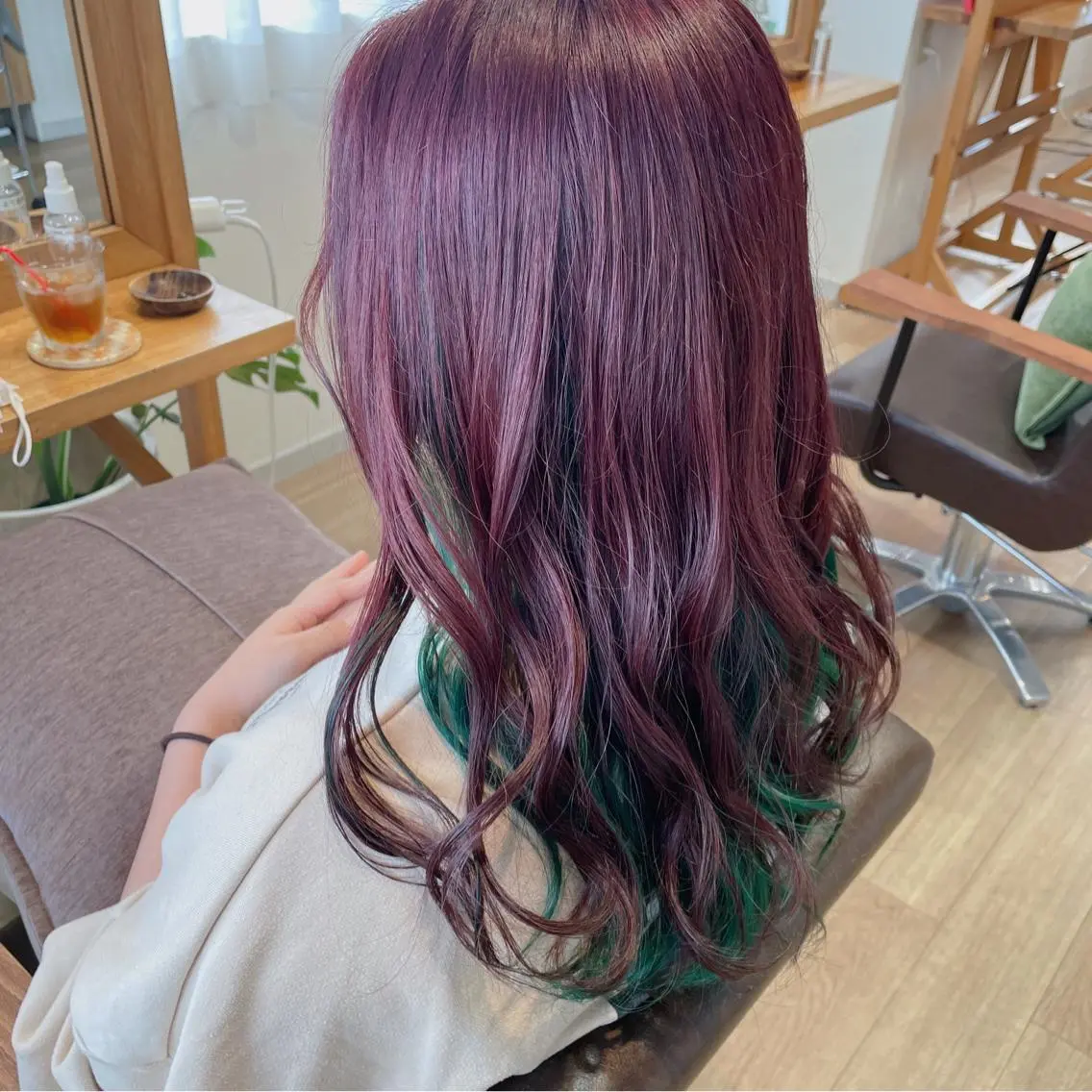 ロング カラー ヘアアレンジ なつき/艶ピンク/ girly hairのヘアスタイル