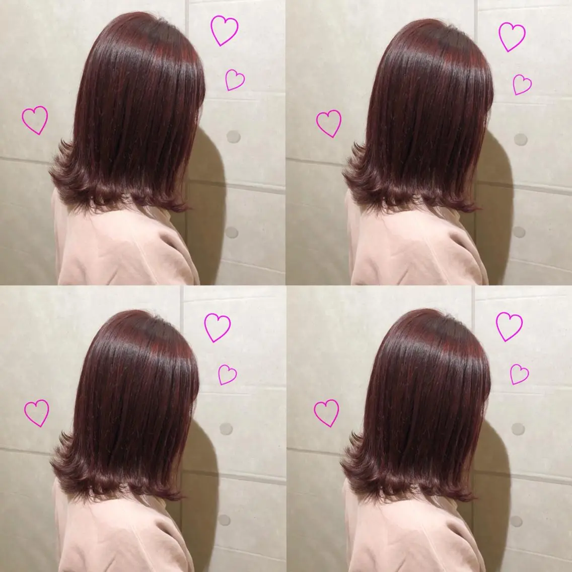 ミディアム カラー パープルカラー 外ハネヘア 韓国ヘア得意❤︎森澤 悠佳のヘアスタイル