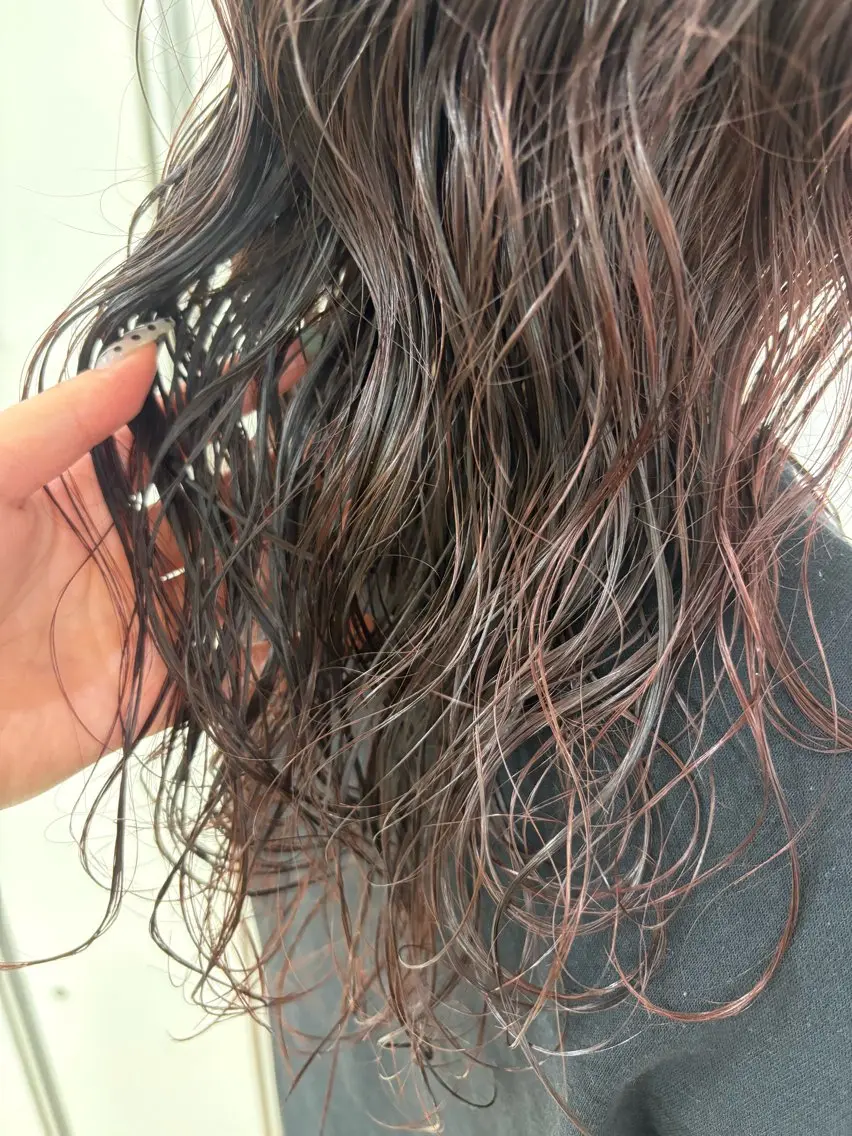 ロング カラー パーマ CREA渋沢 モデル募集🌺アイナのヘアスタイル
