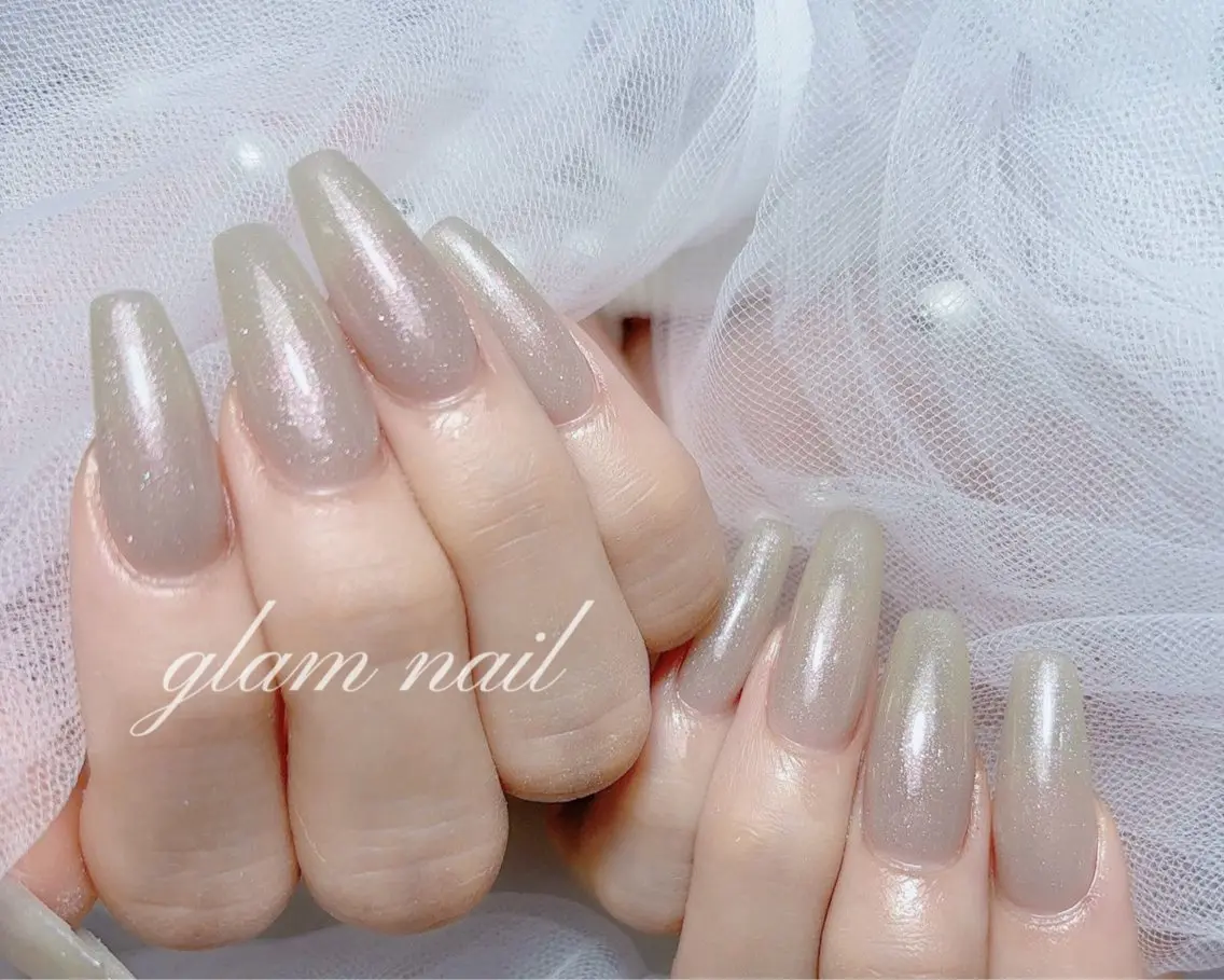 ネイル ハンドネイル エツメ💅 長さだし🎀デザインのネイルデザイン