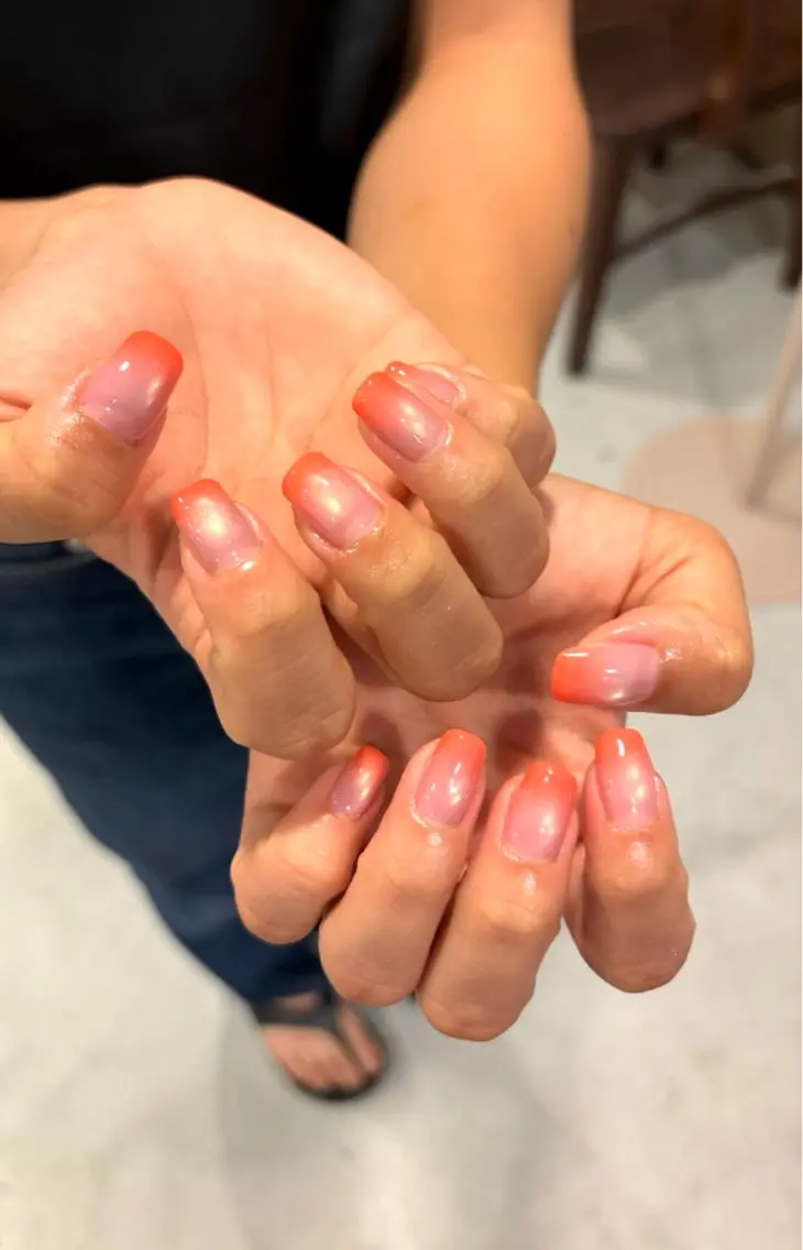 ネイル グラデーション ハンドネイル ハンドケア Hi,nail minaのネイルデザイン