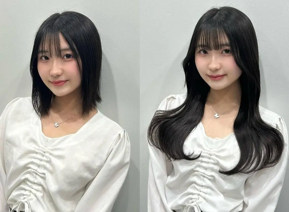 【梅田】過去イチ盛れる韓国ロング🖤プラチナシールエクステ40本\6000の写真
