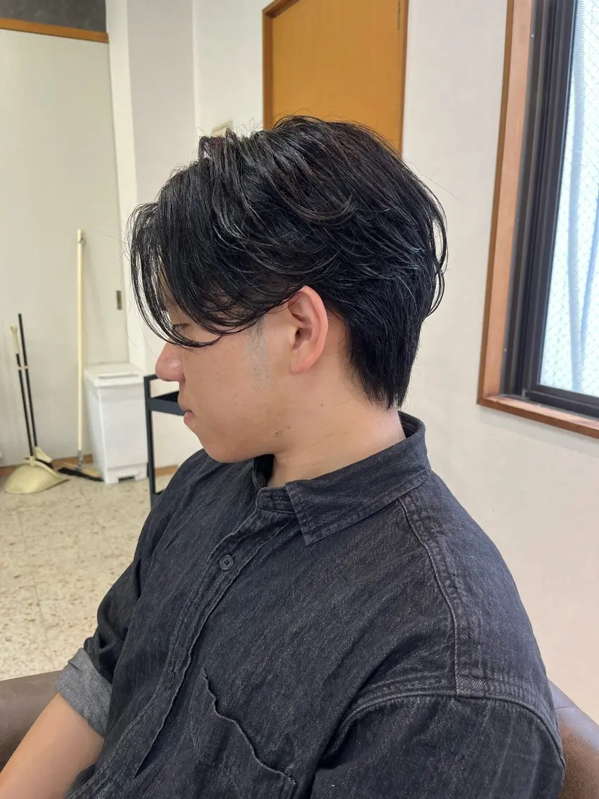 メンズ センターパート メンズウルフカット ウルフカット カット 韓国ヘア🇰🇷 RYOTAのヘアスタイル