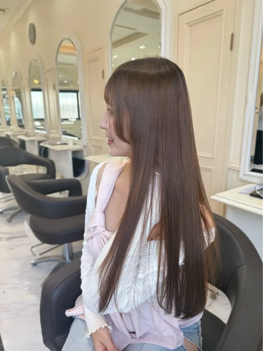 ロング 縮毛矯正 カット 縮毛矯正 トリートメント 浅見 友梨香のヘアスタイル