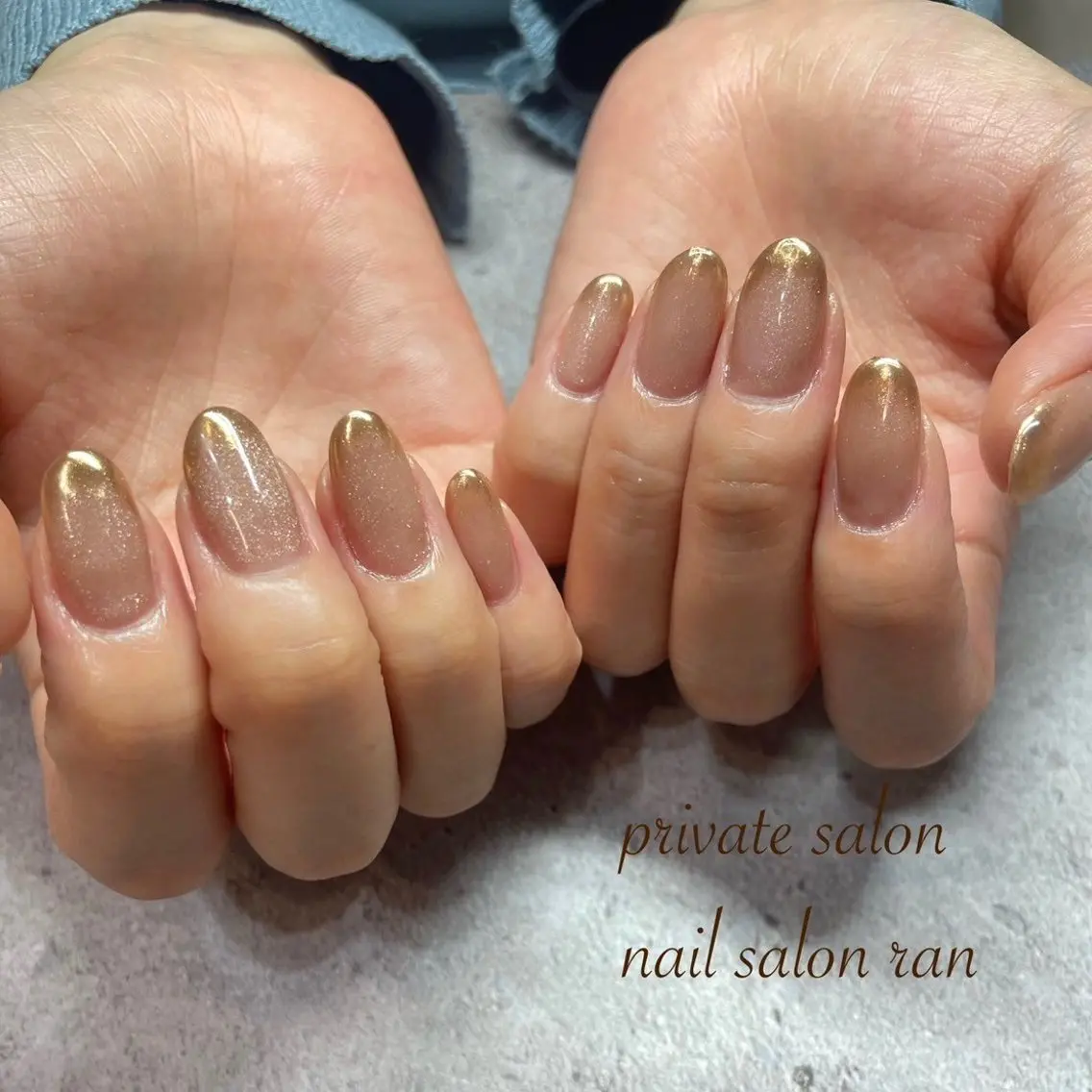 ネイル マグネットネイル ミラーネイル ハンドネイル ハンドケア nailsalon ranのネイルデザイン
