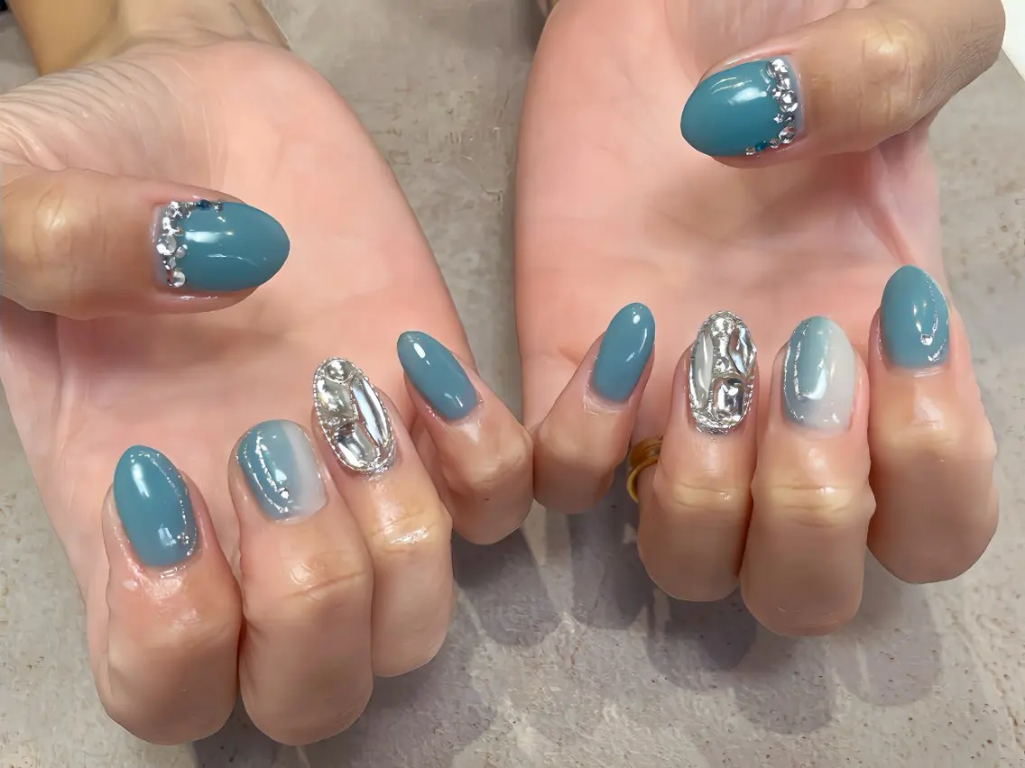 ネイル フラッシュネイル ジェルネイル マグネットネイル 持ち込み シンプルネイル em Nailのネイルデザイン