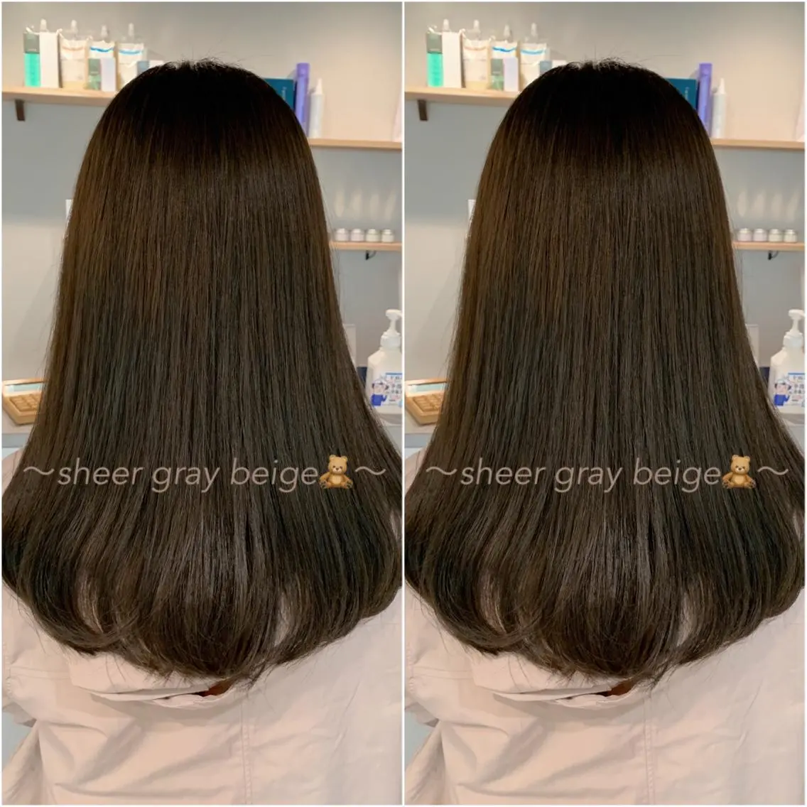 セミロング カラー ヘアアレンジ ヘアカラー トリートメント 韓国hair🦋 Nanaのヘアスタイル