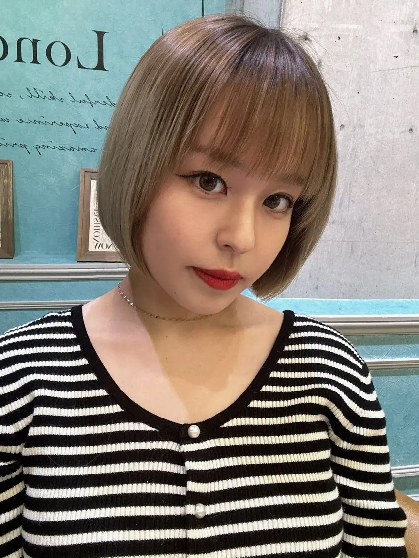ショート ボブ 韓国風ヘア 小顔カット カット ヘアカラー トリートメント ヘッドスパ 縮毛矯正/レイヤー taiga🐯のヘアスタイル