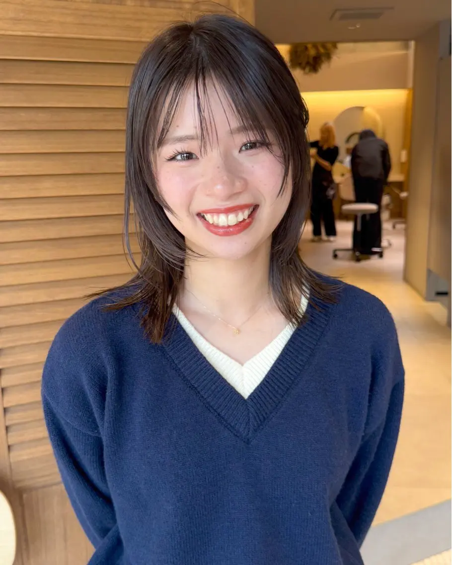 ミディアム カラー レイヤーカット カット ヘアカラー HIBIKI/原宿 ハッシュカット🪄のヘアスタイル
