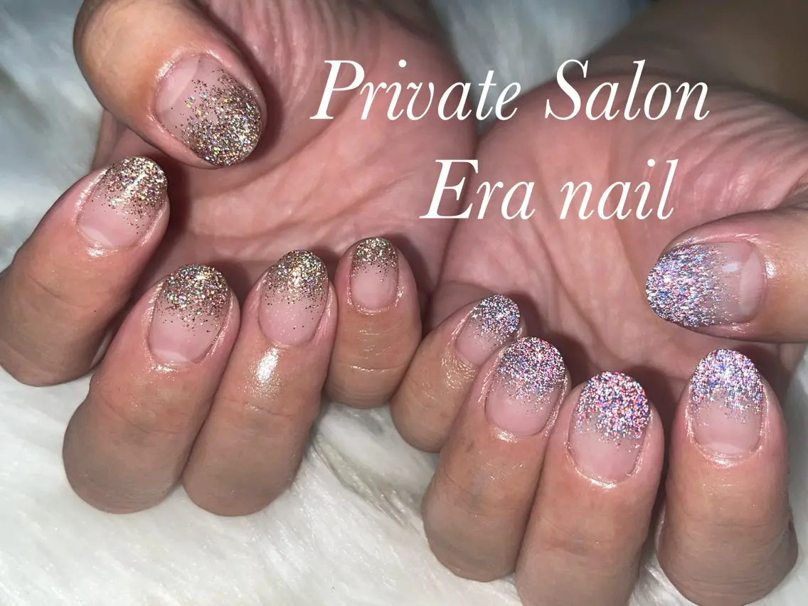 ネイル フラッシュネイル グラデーション ハンドネイル Era nailのネイルデザイン