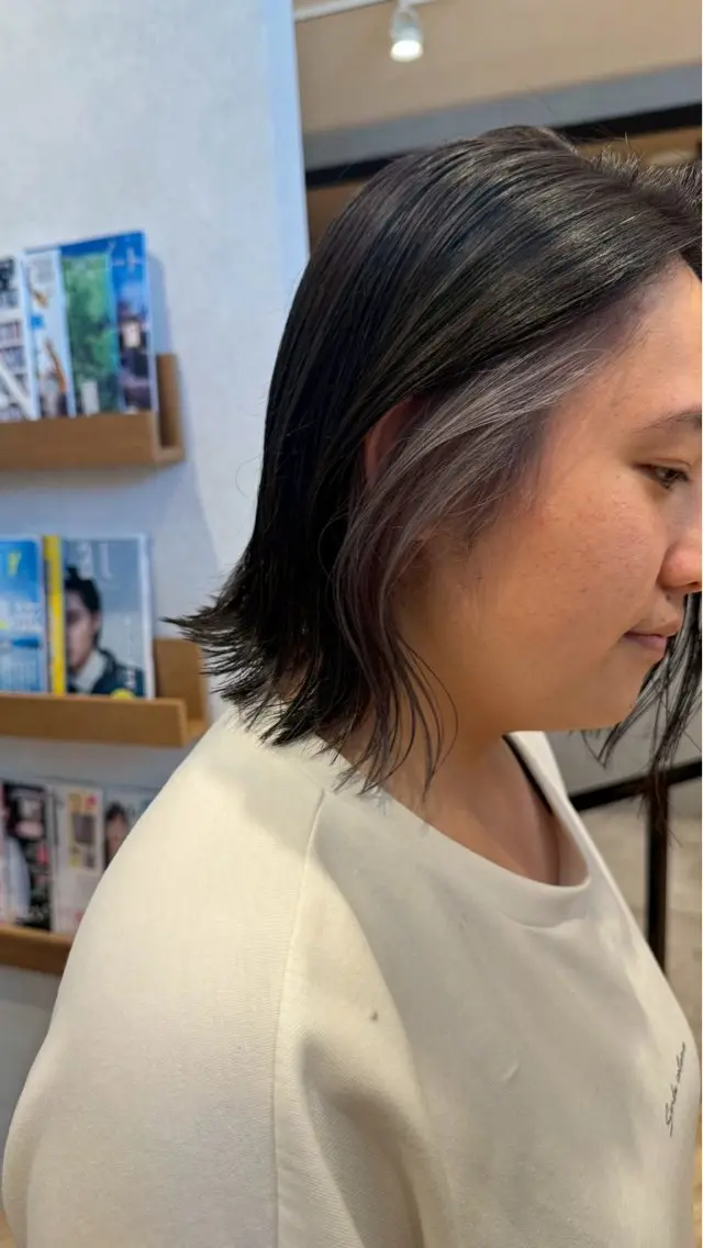 ミディアム カラー カットモデル募集𓍯 横堤🫧秋積日向のヘアスタイル