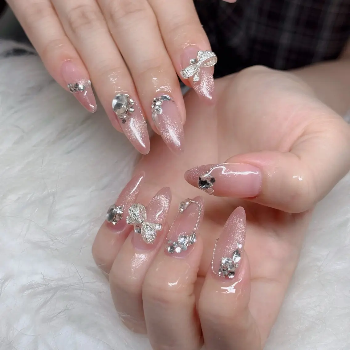 ネイル フットネイル フレンチネイル グラデーション 韓国ネイル ロングネイル Hani Nail Salonのネイルデザイン