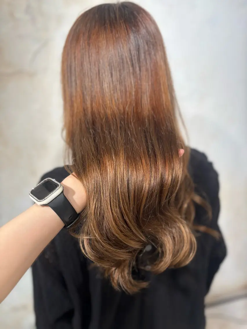 セミロング カラー ブリーチ ブラウンカラー ブリーチなしカラー カット ヘアカラー メンズモデル募集中 /Mana🪄のヘアスタイル