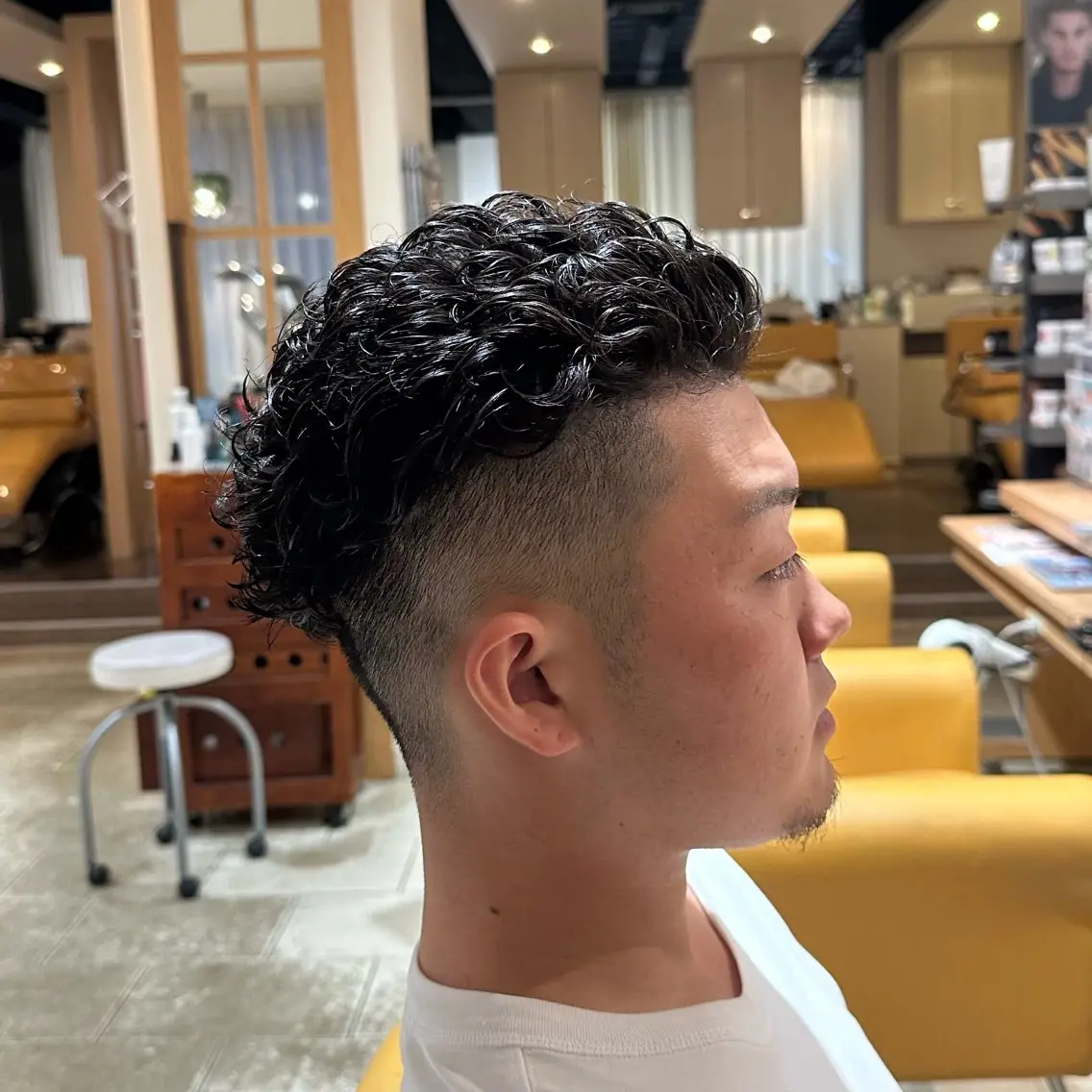 パーマ メンズ カット パーマ 田中汰知/シャドウパ ーマ/フェザーパーマのヘアスタイル