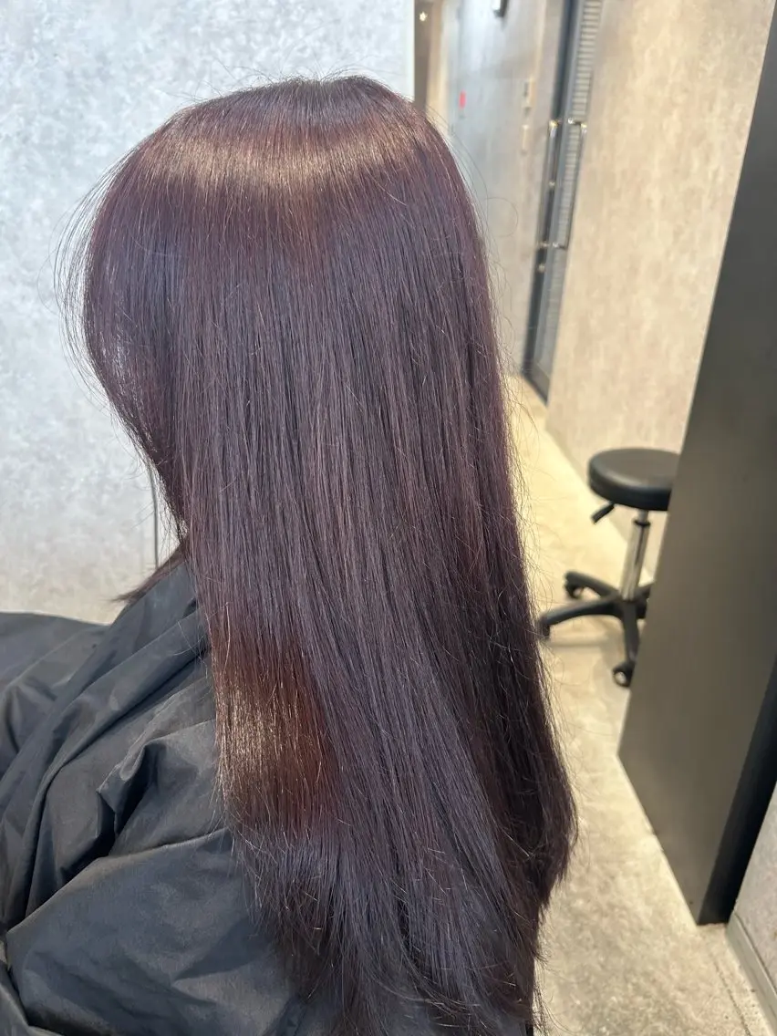 ロング ピンクラベンダー ヘアカラー トリートメント ✨髪質改善✨ 壱成✂️のヘアスタイル