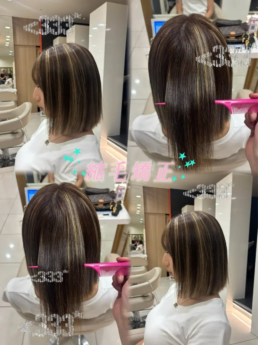 ショート 縮毛矯正 美髪縮毛矯正上大岡/ yuzu🌺☪️のヘアスタイル