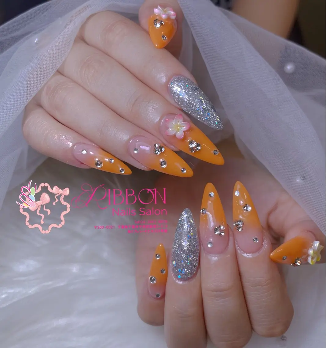 ネイル フットネイル フレンチネイル ジェルネイル マグネットネイル 持ち込み ハンドネイル Ribbonnail salonのネイルデザイン