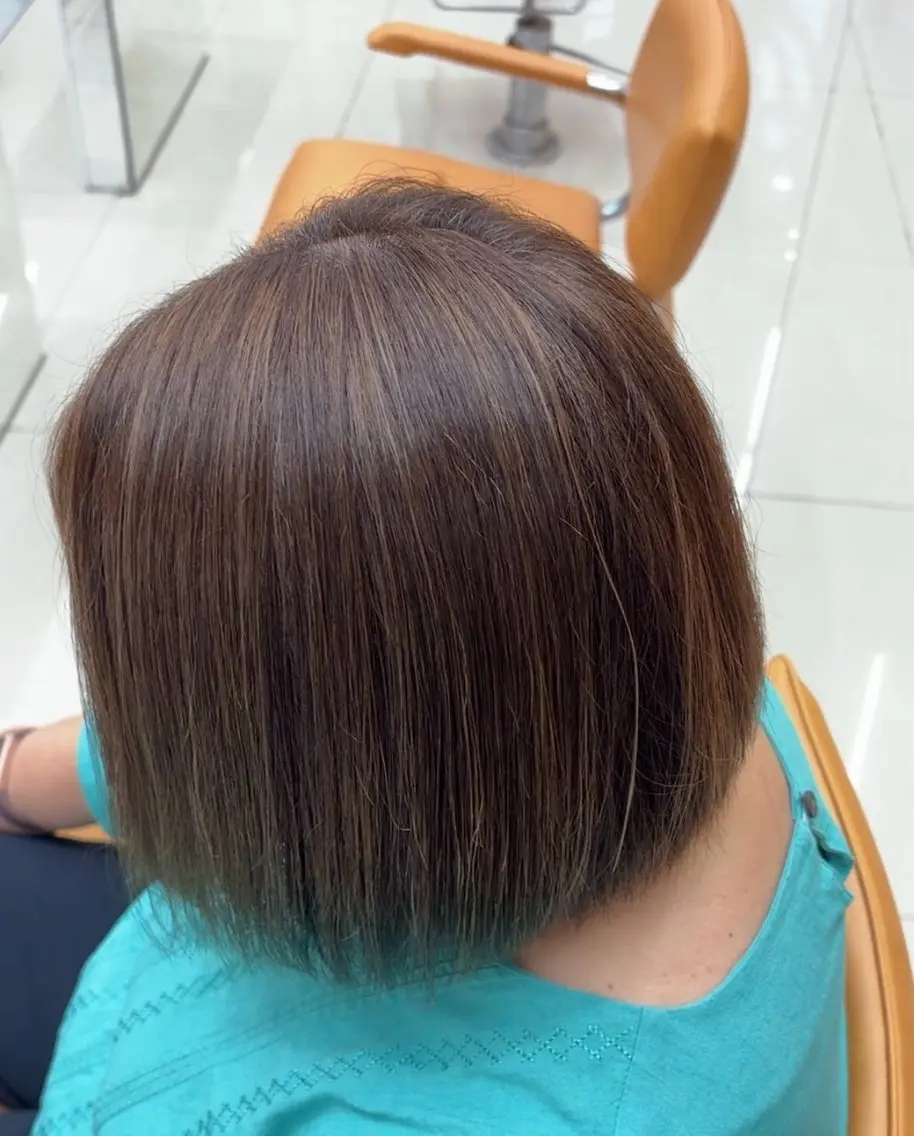 ミディアム カラー 透明感カラー ハイライトカラー ハイライト カット ヘアカラー 成瀬スパイラル パーマ清水大隼のヘアスタイル