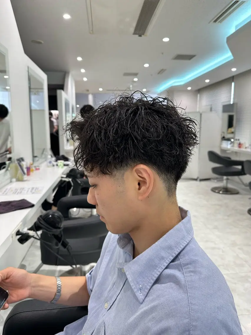 パーマ メンズ カット パーマ 🐺韓国風メンズ特化 あさひ🐺のヘアスタイル