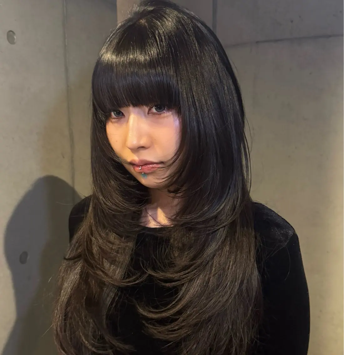 ロング カラー カット ヘアカラー だいち/ブリーチ/ レイヤーカットのヘアスタイル