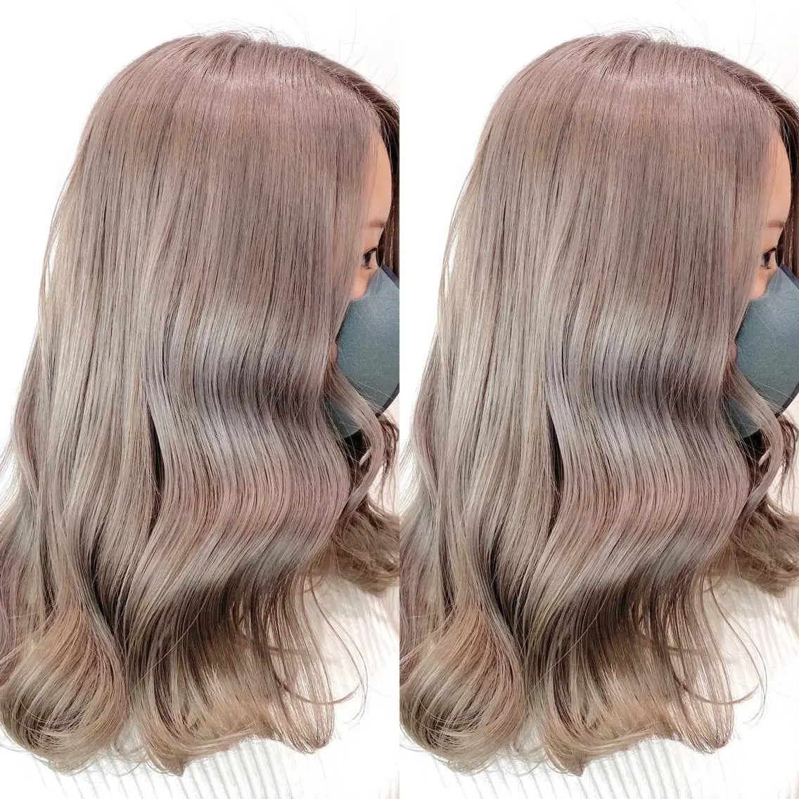セミロング カラー 🌙HIZUKI🌙 ハイトーン 艶髪のヘアスタイル