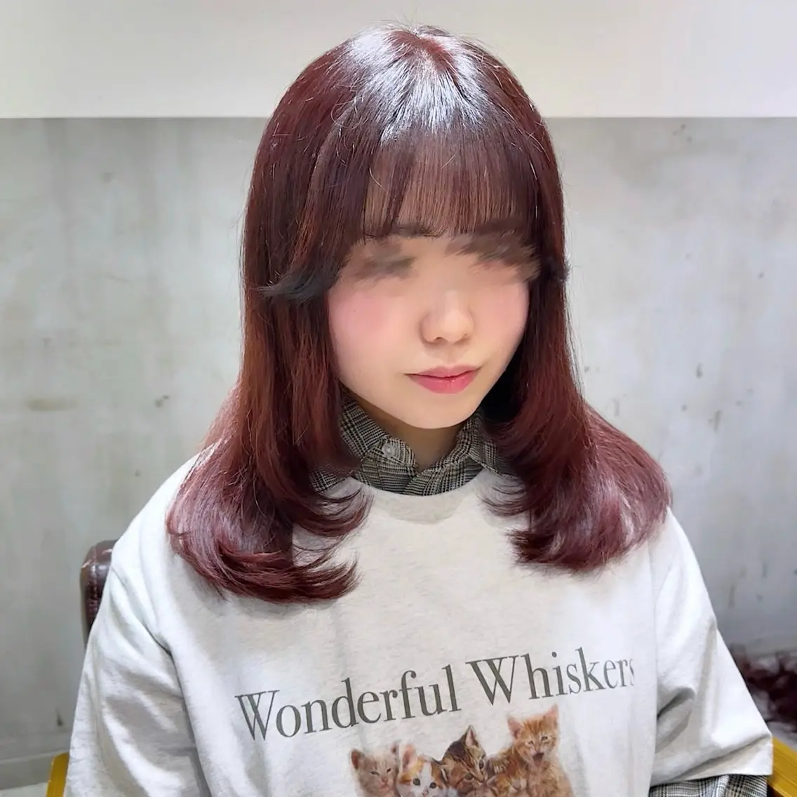 セミロング カラー ♡🌚垢抜け艶カラー Shiori🌝♡のヘアスタイル