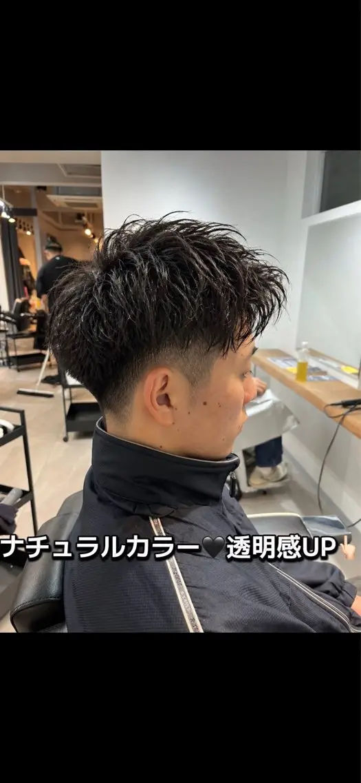 ショート カラー メンズ 透明感カラー オレンジ ヘアカラー 🦖櫂斗🦖／ 大宮／透明感カラーのヘアスタイル