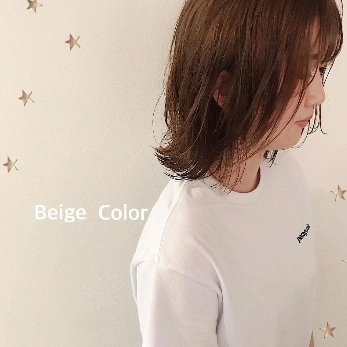 ミディアム カラー カット ヘアカラー 市川 千夏のヘアスタイル