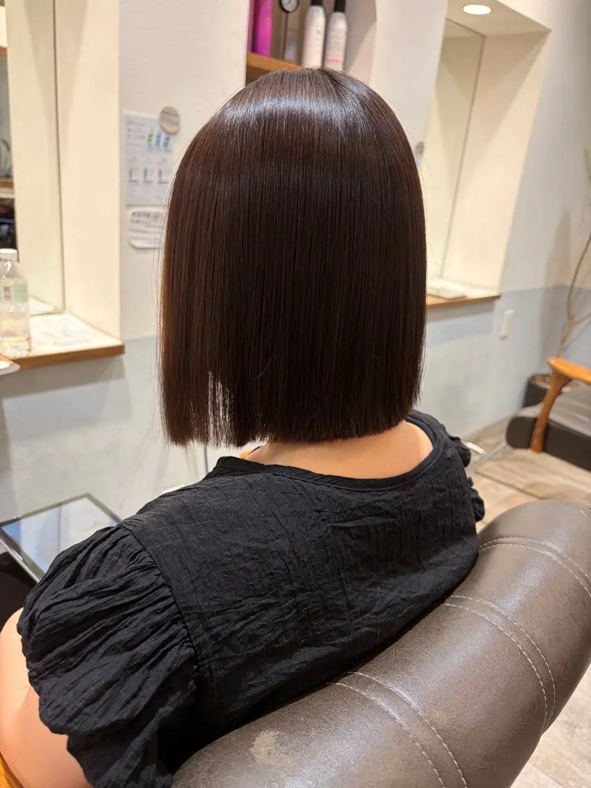 ミディアム カラー ボブ 伸ばしかけ 縮毛矯正 トリートメント カット 縮毛矯正 💐メンズ特化× パーマ💐早坂駆留のヘアスタイル