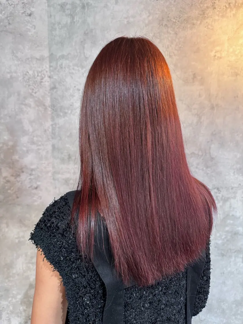 カラー ハイライトカラー レッドカラー 【モデル募集中】 RIRIKAのヘアスタイル