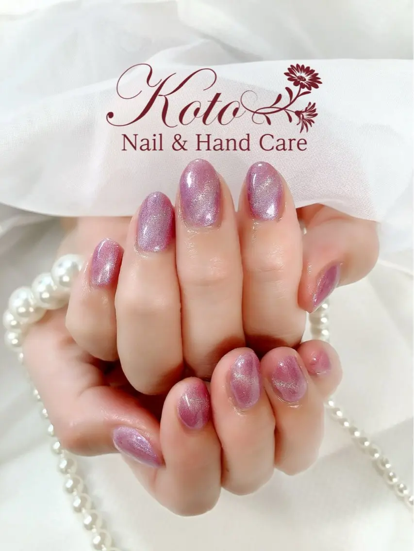 ネイル 長さ出し ジェルネイル マグネットネイル 持ち込み ニュアンスネイル ハンドネイル Nail Salon KOTOのネイルデザイン
