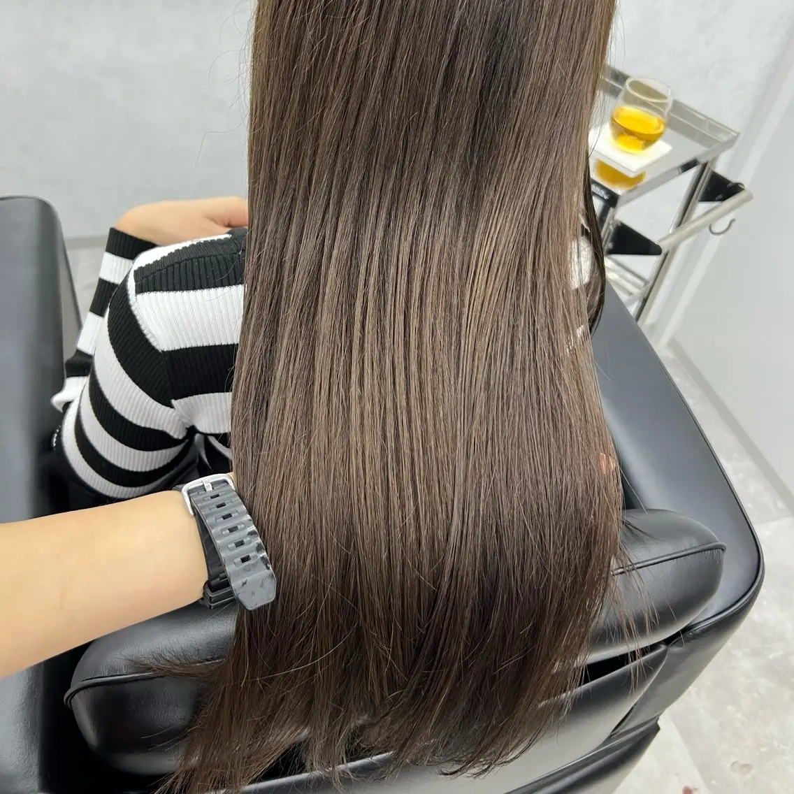 ロング ヘアカラー トリートメント 岸下 理緒のヘアスタイル