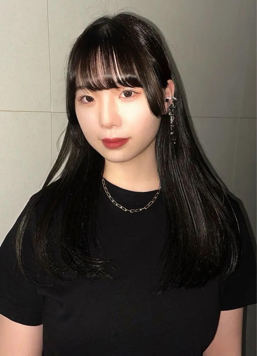 ロング カラー 黒髪 髪質改善 ロング ヘアカラー KUBO HADUKIのヘアスタイル