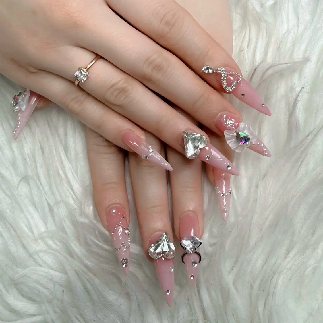 ネイル フットネイル フレンチネイル グラデーション 韓国ネイル ロングネイル ハンドネイル Hani Nail Salonのネイルデザイン