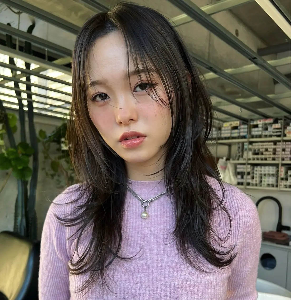 セミロング カラー カット ヘアカラー ハッシュカット カシマハヤトのヘアスタイル