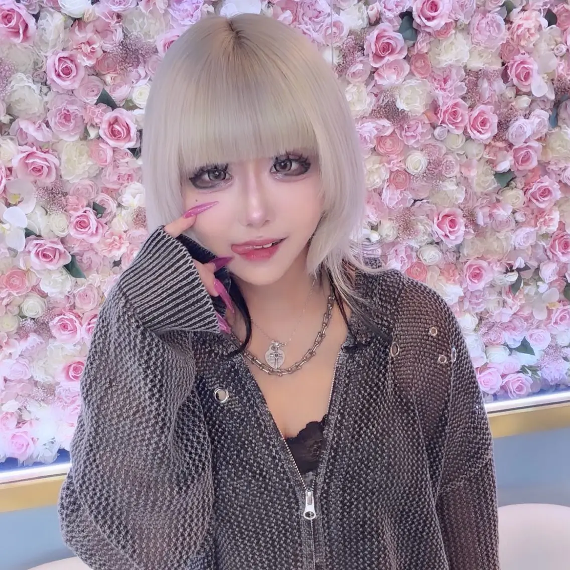 ショート カラー ヘアアレンジ ヘアカラー トリートメント ヘアセット 渋谷🩶ハイトーン 🩶FUMUのヘアスタイル